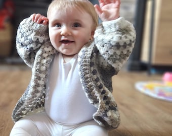 Hexagon Cardigan Crochet Pattern | Beginner Friendly, Child & Adult Sizes (PDF Pattern)