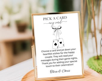 Playing Card Guest Book Sign, Pick a Card Guestbook Wedding Table Sign, Unique Wedding Guestbook Sign, Sign Our Guestbook Sign,