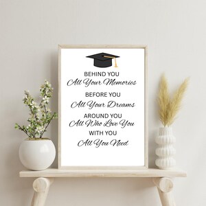 Graduation Print, Inspirational Quote, Graduation Party Sign, Graduation Decorations, Graduation Gift, Keepsake, Canva Template