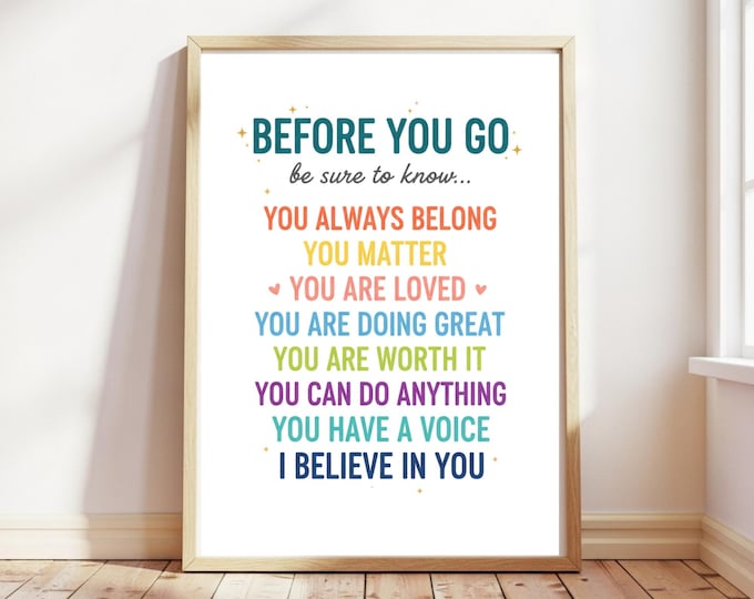 Set of 6 Motivational Wall Art for Boys Room Decor Inspiring Quotes for ...