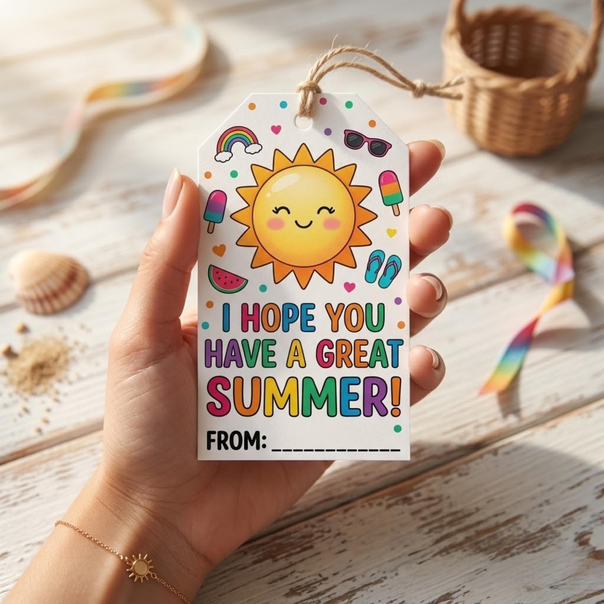 Editable Have a Great Summer Gift Tag, End of School Tag, Teacher ...