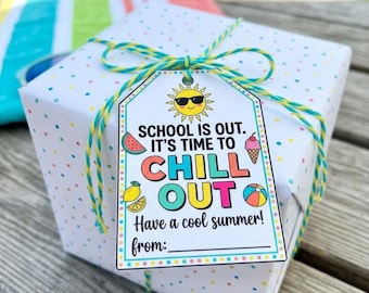 学年末タグ - 学校は終わり、リラックスする時間です - 夏のギフトタグ - 最終登校日タグ