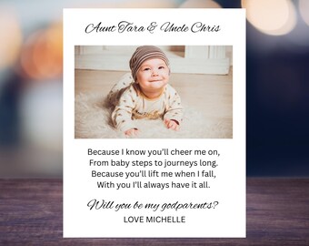 Will You Be My Godparents Template, Editable Template, Godparents Proposal Card, Godmother and Godfather Question, Printable Card
