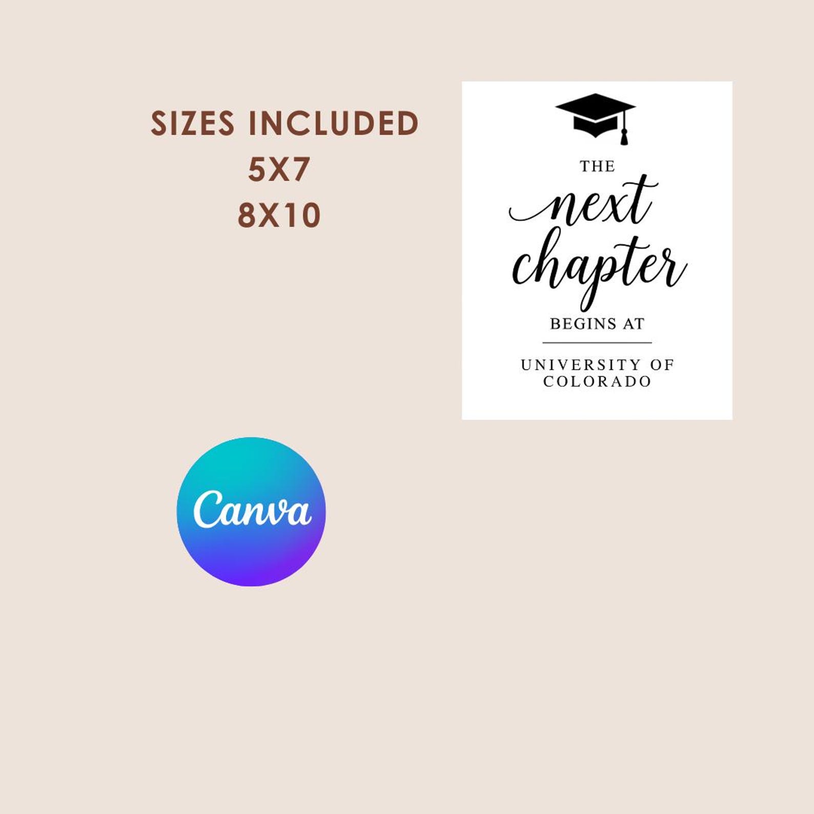 Graduation Next Chapter Sign Template, Graduation the Next Chapter ...