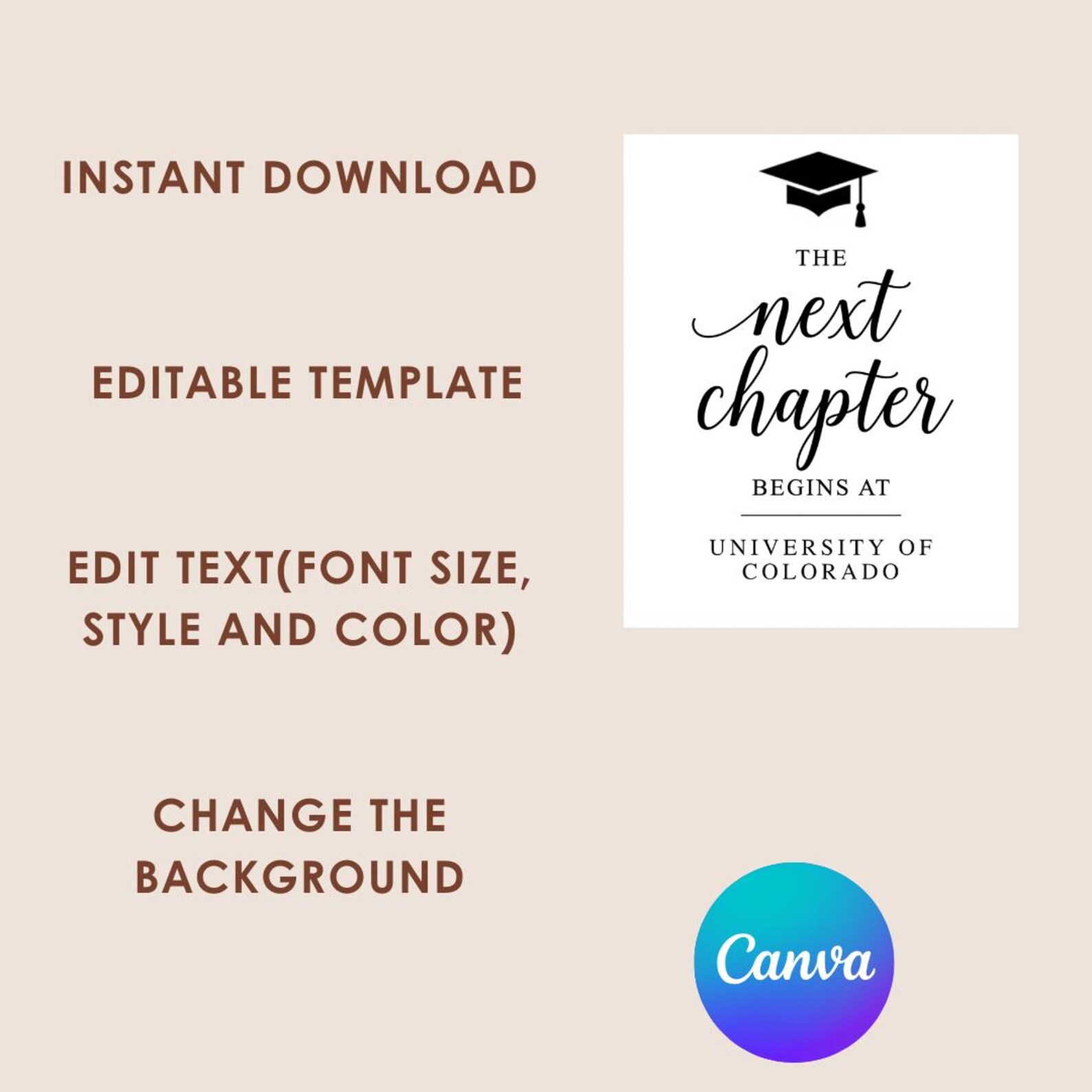 Graduation Next Chapter Sign Template, Graduation the Next Chapter ...