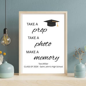 Graduation Photo Booth Sign Template, Printable Photo Prop Memory Sign ...