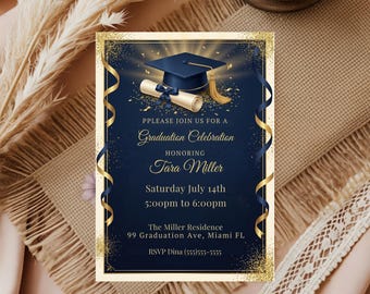 Graduation Celebration Invitation Template (Digital Download)