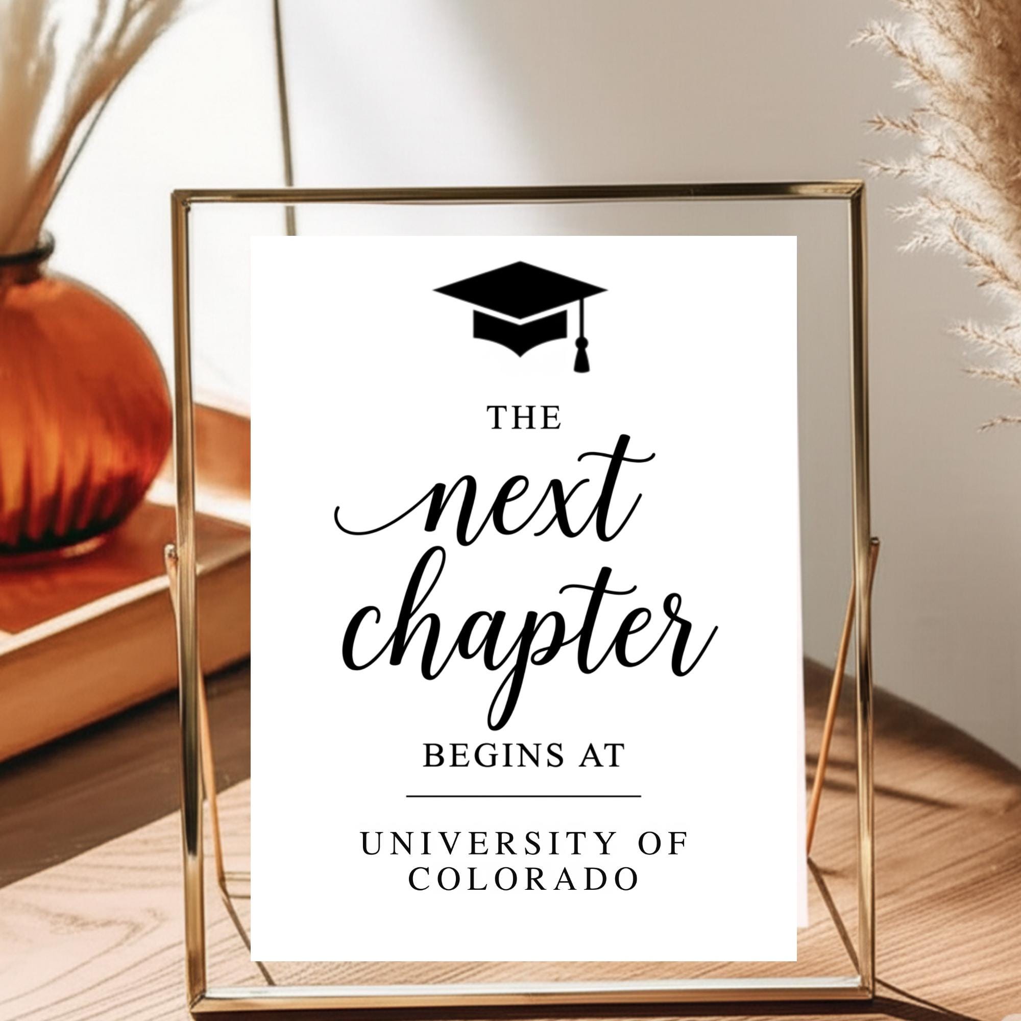 Graduation Next Chapter Sign Template, Graduation the Next Chapter ...