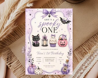 Invitation pour une fête d'anniversaire d'Halloween sur le thème des fantômes. Invitation pour un anniversaire d'Halloween.