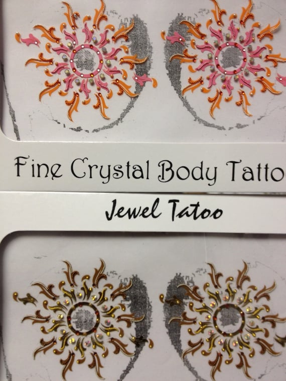 SUNBURST  nipple crystals, Dare or get sexy  under a sheer top,   top seller at fantasy fest,carnivals worldwide