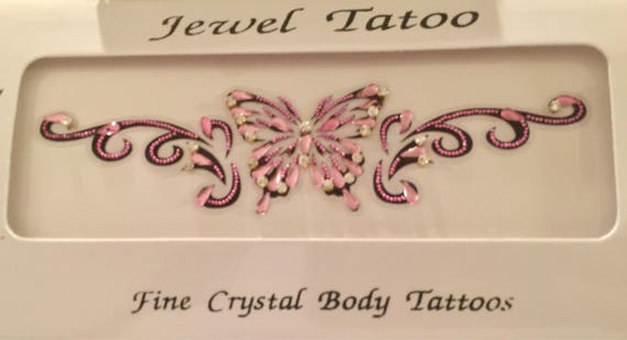 Japan influenced vajazzle california tramp stamps sexy body decor embeded Swarovski stones and fine beads