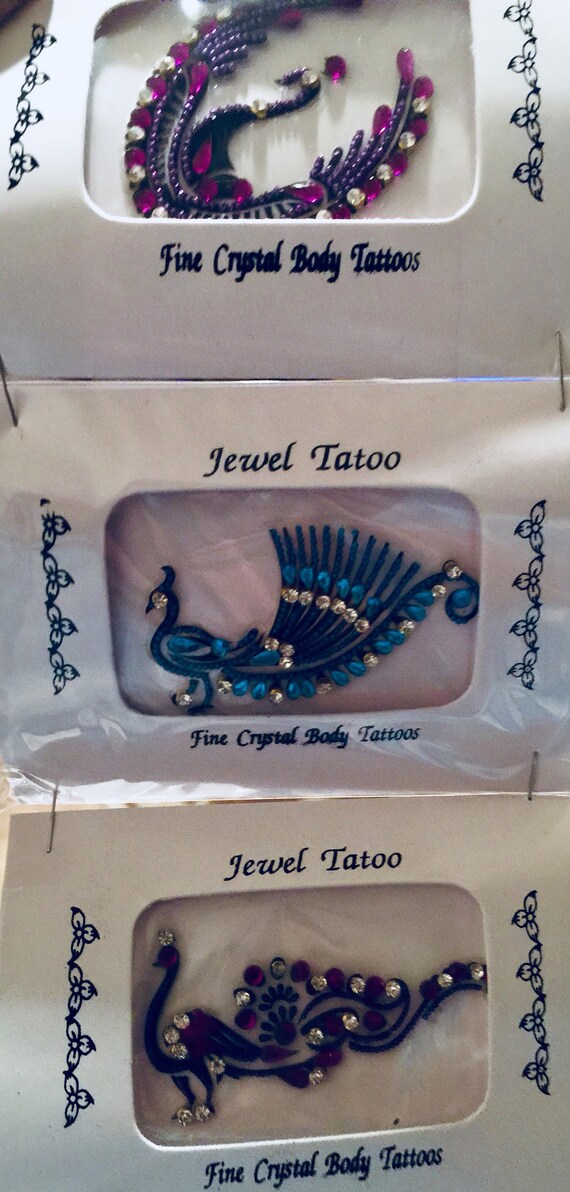 Triple pack Tattoos aelf adhesive reusable, choose from variations free domestic freight super sale, all  made with fine beads and swarovski