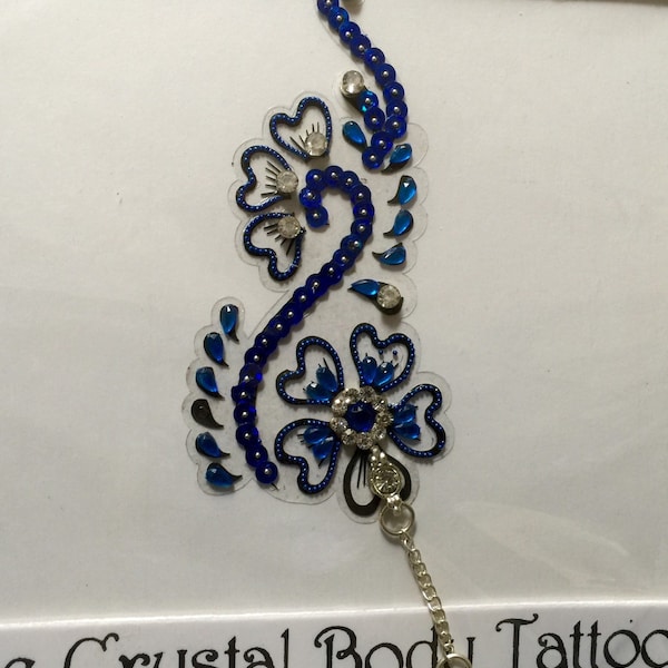 Perles cristal Swarovski asiatique délicate design crystal japonais tatouage cheville, produits authentiques définitions jolis coeurs et excitant floral
