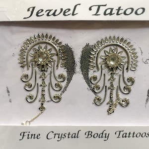 Waterfall  with Swarovski stones dangle on this wearable art nipple pasties cover the nipples