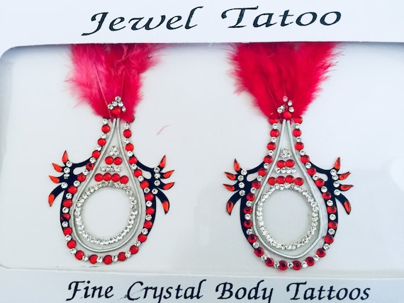 Faux Feather Non piercing nipple crystals ,new for 2019, Ready to ship, swarovski stones embeded with fine beads YOO95 the O look