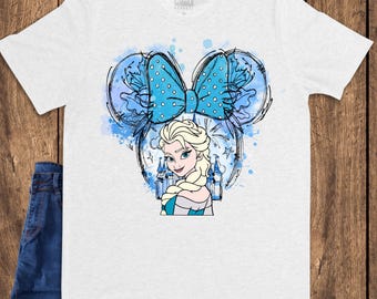 Elsa Inspired Princess Shirt, Ice Queen Graphic Tee, Magical Snowflake Top, Fairy Tale Outfit, Winter Princess Gift for Her