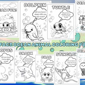 Ocean animal coloring pages | sea animal coloring pages for kids | ocean facts for kids | ocean fun for kids | ocean fun | coloring for kids