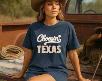 Choosin’ Texas Rope Script - Comfort Colors Tee | Western Graphic | Country Tee | Song Lyrics | Rodeo |