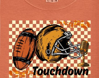 Vintage Football & Fall Days, Helmet, Announcer Microphone, Retro Graphic – Comfort Colors Unisex Garment-Dyed Heavyweight T-Shirt