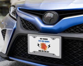 OKC Thunder 2025 NBA Champs Front Vanity License Plate