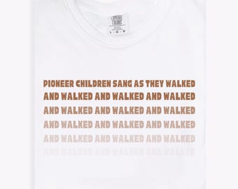 Funny LDS primary children tshirt gift ideas pioneer day church of Jesus Christ of latter-day saints pie and beer day tee