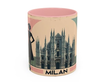 Milan Vintage Mug | Stylish Italian design | Gift for fashion lovers and travelers