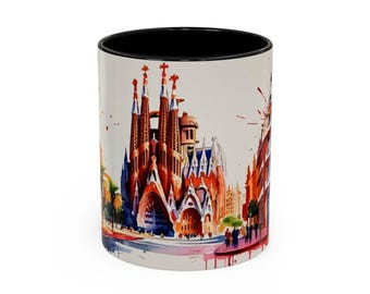 Barcelona-Tasse mit der Sagrada Familia – Lebendiges Design für Architektur- und Gaudí-Liebhaber