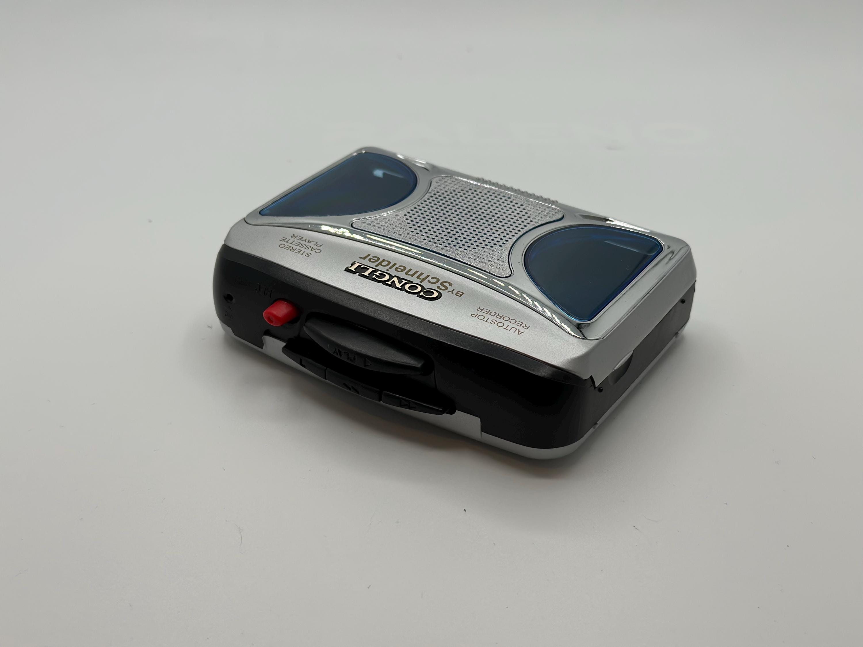 Radio-cassette Vintage Schneider Walkman LAS 002 – Fonctionne, Avec Casque !