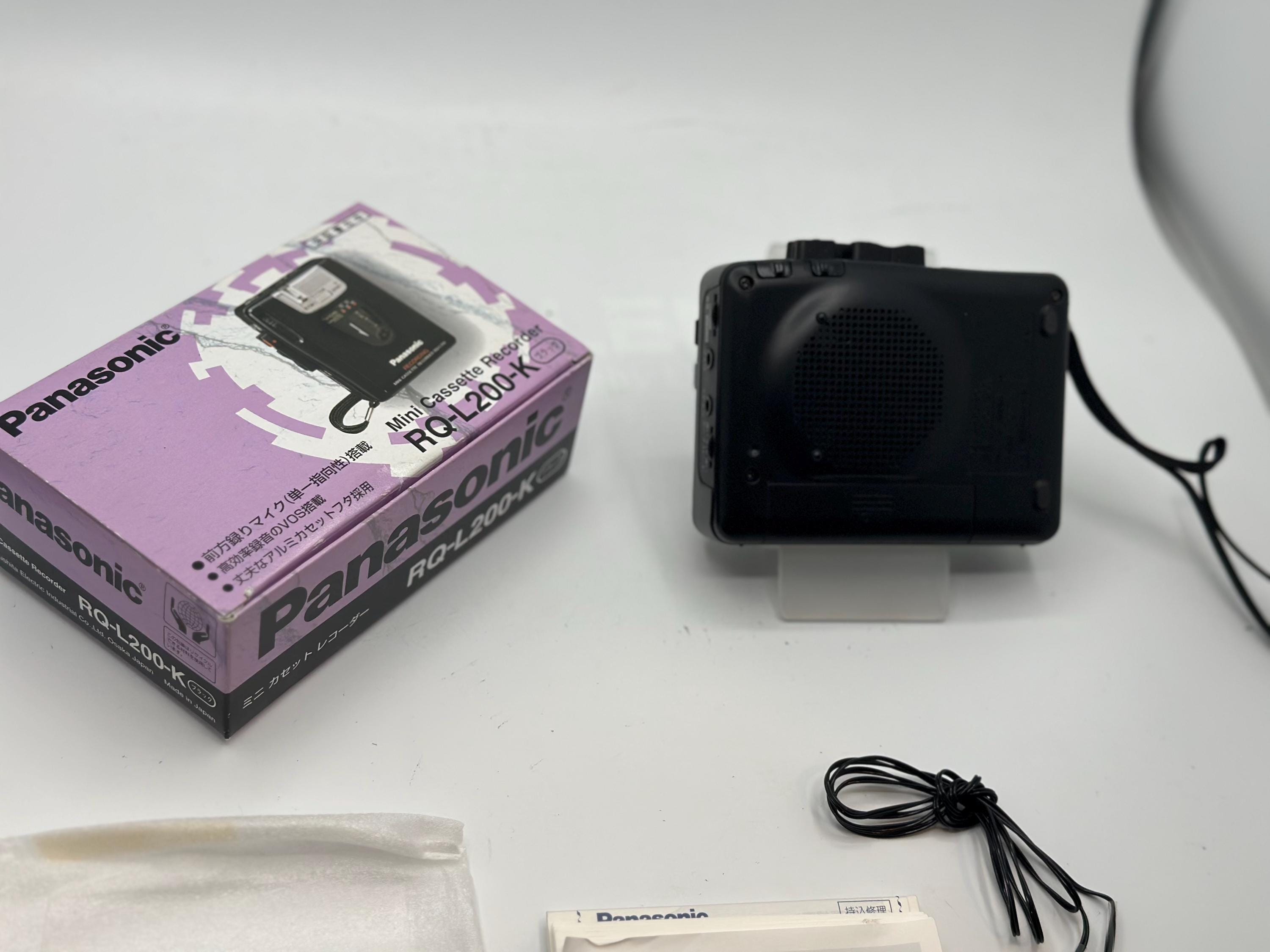 Baladeur K7 Panasonic RQ-L200K Walkman + Enregistreur – Neuf, Testé, Noir