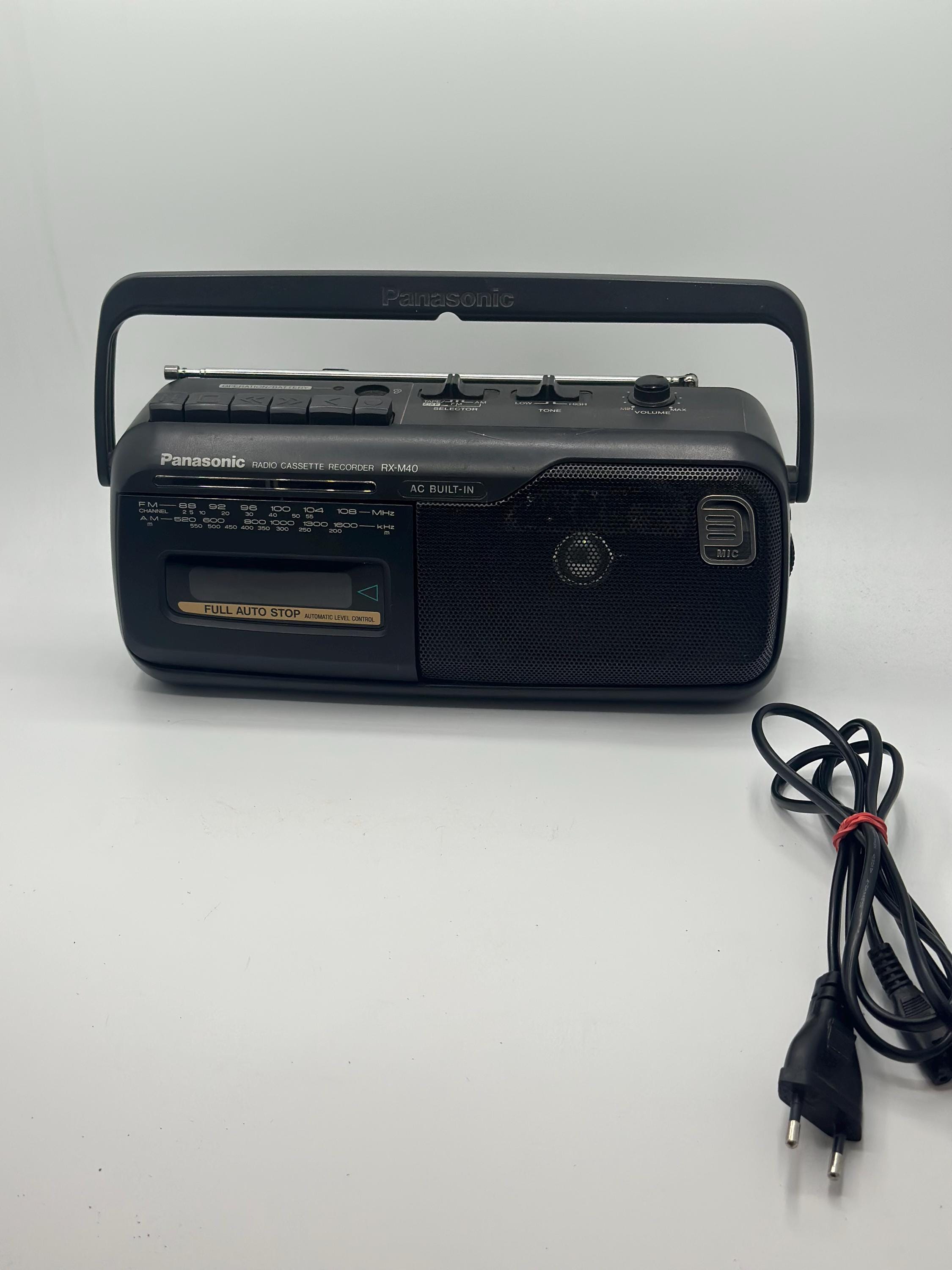 Radio+cassette K7 Vintage Panasonic RX-M40 + Test Ok! FM Portable