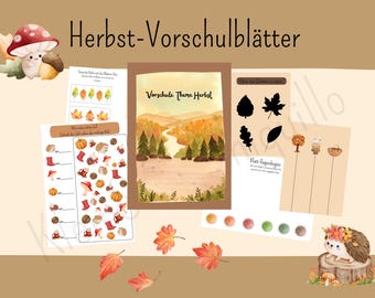 Autumn Preschool Worksheets | 25 Pages of Printable Activities | Sorting, Spotting Differences, Learning Colors