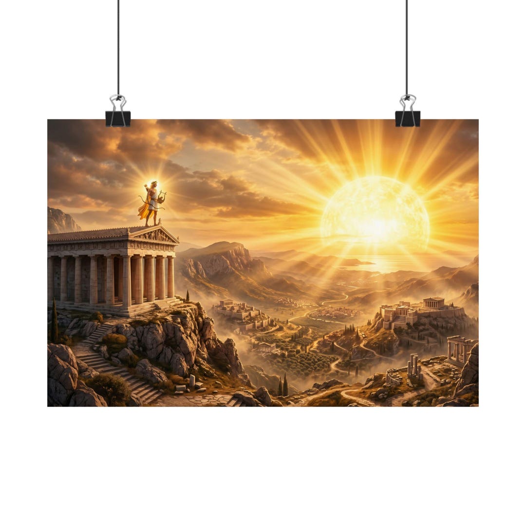 Apollo Epic Landscape Print | Greek Sun God Mythology Wall Art ...