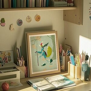 Decoración infantil, fondo de pantalla para iPad, póster infantil, descarga digital, ilustraciones de animales, arte mural, regalos para niños, mantis religiosa