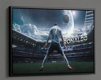 Ronaldo Iconic Wall Art, Ronaldo Canvas Print, Cristiano Ronaldo Wall Art, Football Lover Gifts, Sport Poster, Boy Room Decor, Gift for Man
