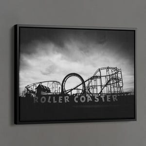 Roller Coaster Wall Decor, Roller Coaster Ride Wall Art, Coaster Sky Print, Amusement Part Art, Kids Bedroom Decor, Man Cave Wall Decor