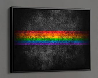 Pride Canvas Print, Pride Flag Pride Flag Colors Poster, Pride Home Wall Decor, LGBT Pride Wall Art, Diversity Art, LGBTQ Friend Gift