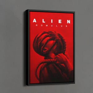 Alien Rumulus Poster, Alien Romulus Movie Wall Decor, Horror Movie Print, Popular Film Poster, High Quality Canvas, Gothic Wall Decor