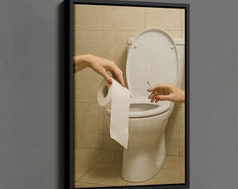 Funny Toilet Wall Decor, Toilet Poster, Toilet Humor Amusing Present Funny Bar Decor, Funny Bathroom Wall Art, Toilet Prints, Toilet Gifts