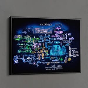 Holle ridder kaart print, holle ridder kaart canvas, hoge kwaliteit print, game kunst aan de muur, decoratie spelerskamer, game room decor, cadeaus gamers