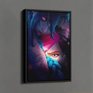 Arcane Jinx Poster, Arcane Season 2 Canvas, Jinx Art Canvas, Tv Series Poster, Arcane Movie Print, Gaming Wall Art, Jinx Fan Gifts