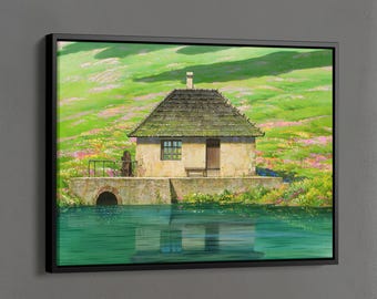 Howl's Moving Castle Print, Studio Ghibli Poster, Hayao Miyazaki Canvas, Anime Canvas, Japanese Anime Prints, Ghibli Lover Gift