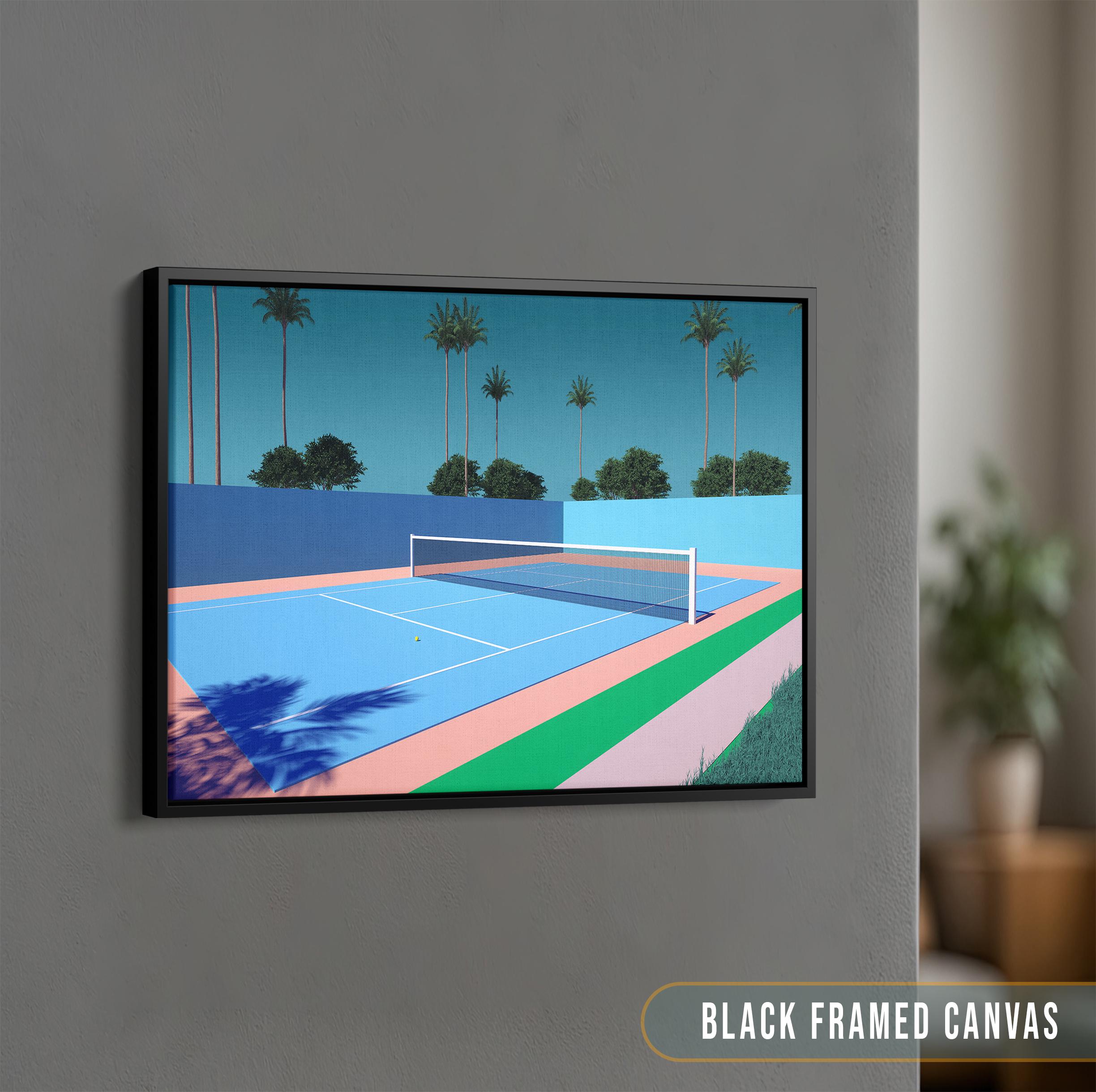 Tennis Court Poster, Tennis Wall Art, Old Money Print, Luxury Photography, Palm Trees Wall Art, Tennis Club Wall Decor, Sporty Girl Gifts
