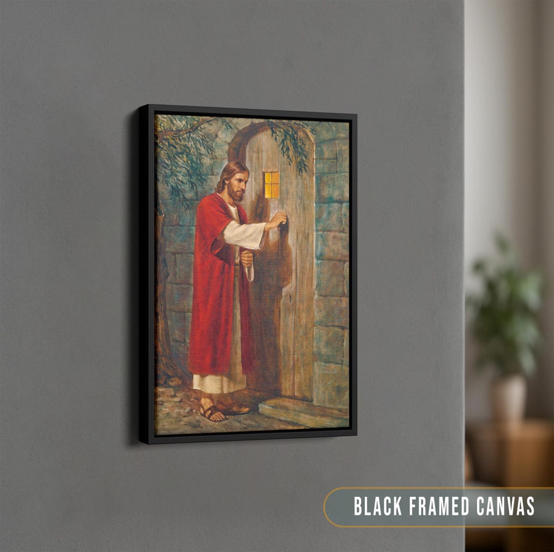Jesus Print, Jesus Christ Knocking at the Door Poster, Jesus Wall Decor ...