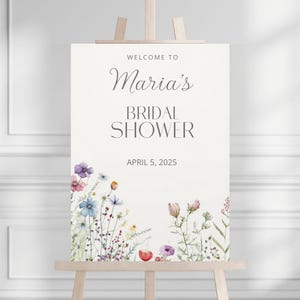 Blumen Brautdusche Willkommensschild, Wildblumen Brautdusche Beschilderung, Liebe ist in Blüte Brautdusche Zeichen, Wildblumen Willkommensschild Poster
