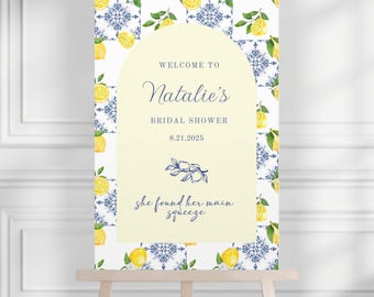Main Squeeze Bridal Shower Sign, Custom Citrus Bridal Shower Poster, She Found Her Main Squeeze Bridal Shower Sign, Lemon Bridal Decor