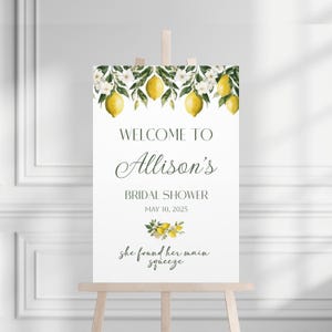 Main Squeeze Bridal Shower Sign, Custom Citrus Bridal Shower Poster, She Found Her Main Squeeze Bridal Shower Sign, Lemon Bridal Decor