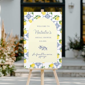 She Found Her Main Squeeze Bridal Shower Welcome Sign, Lemon Bridal Shower Welcome Sign, Citrus Bridal Shower, Her Main Squeeze Welcome Sign