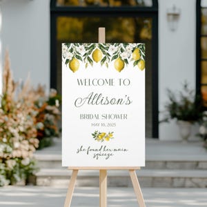 She Found Her Main Squeeze Bridal Shower Welcome Sign, Lemon Bridal Shower Welcome Sign, Citrus Bridal Shower, Her Main Squeeze Welcome Sign