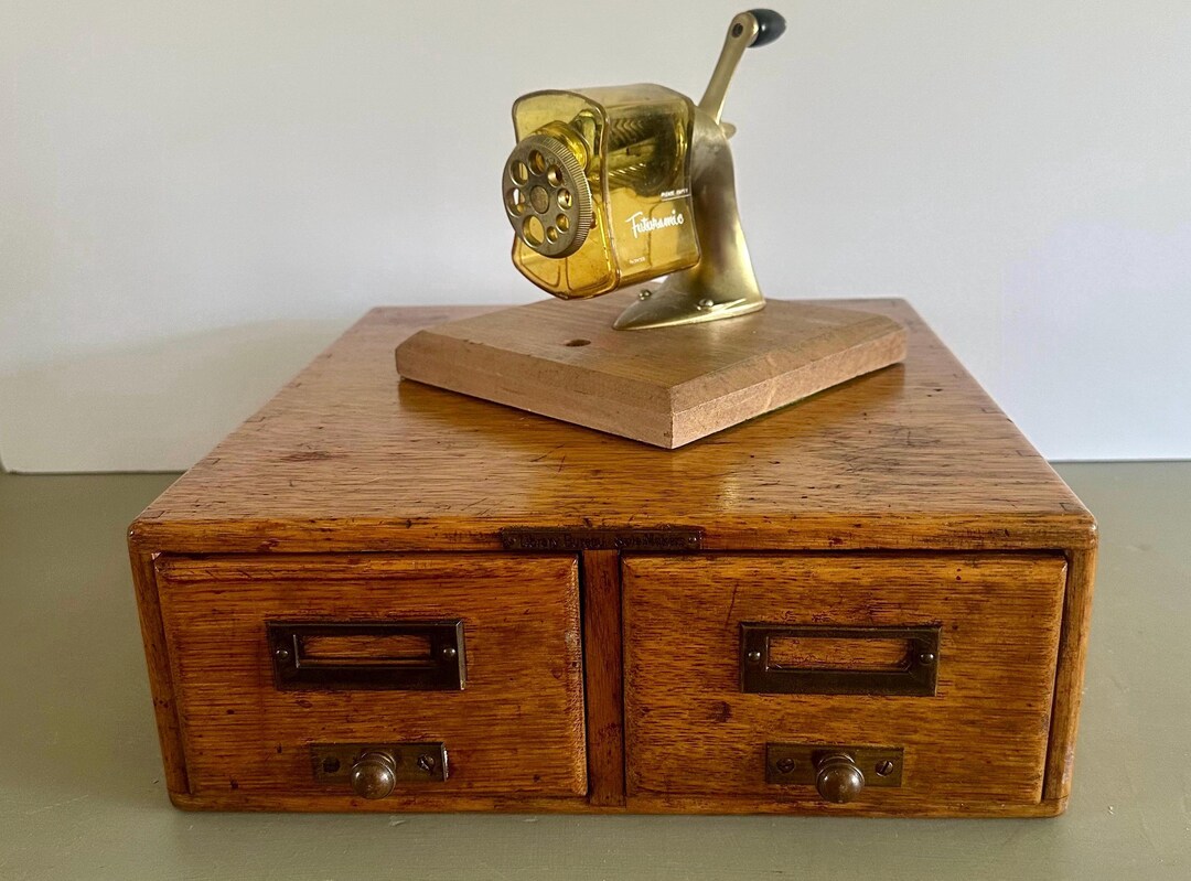 Antique 2 Drawer Oak Card Catalog Marked Library Bureau Sole Makers Etsy