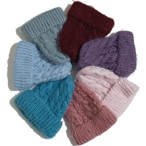 Hand-knit Cable Winter Hats for Adults